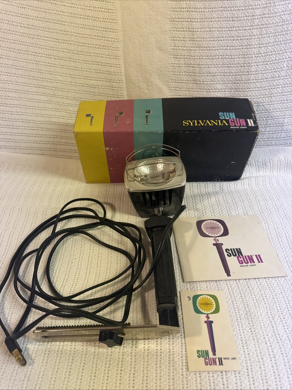 SYLVANIA SUN GUN II SG-55 Movie Lighting 1960s Vintage TESTED WORKS