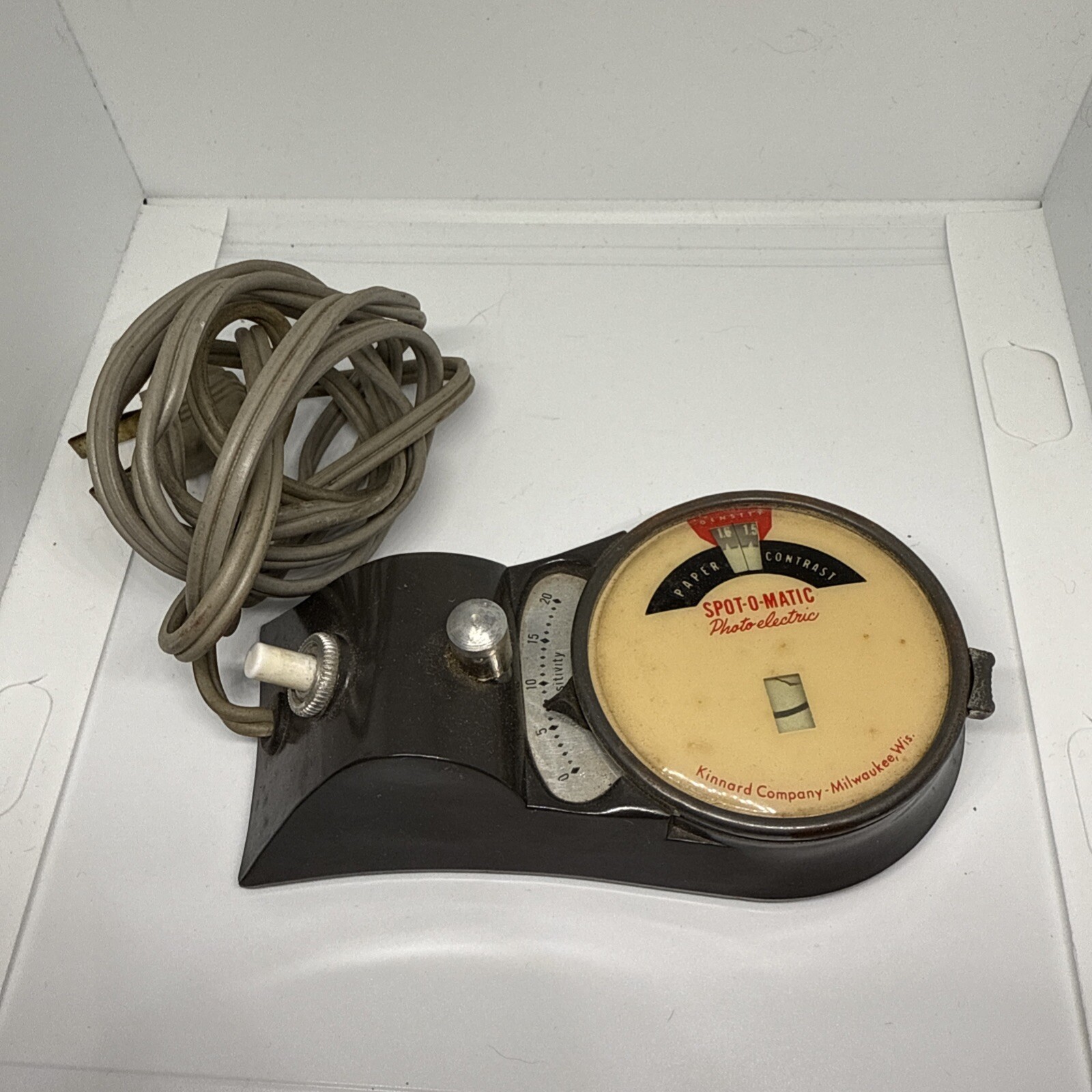 Kinard Spot-o-matic Enlarging Photoelectric Paper Contrast Meter Model II