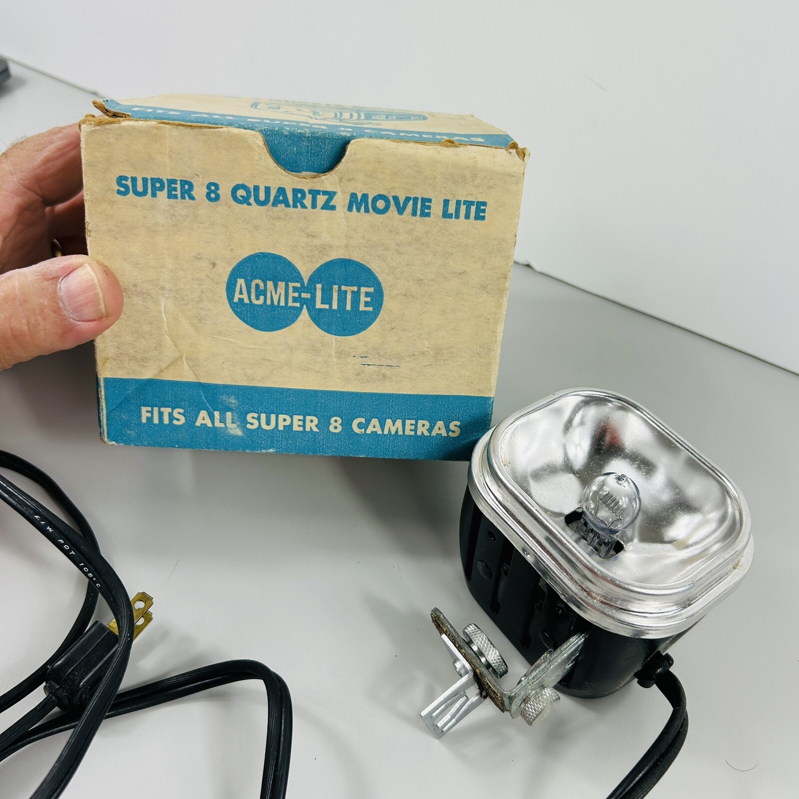 VTG Super 8 Quartz Movie Lite ACME Camera DVY Lamp 709 Cameralite WORKS In Box
