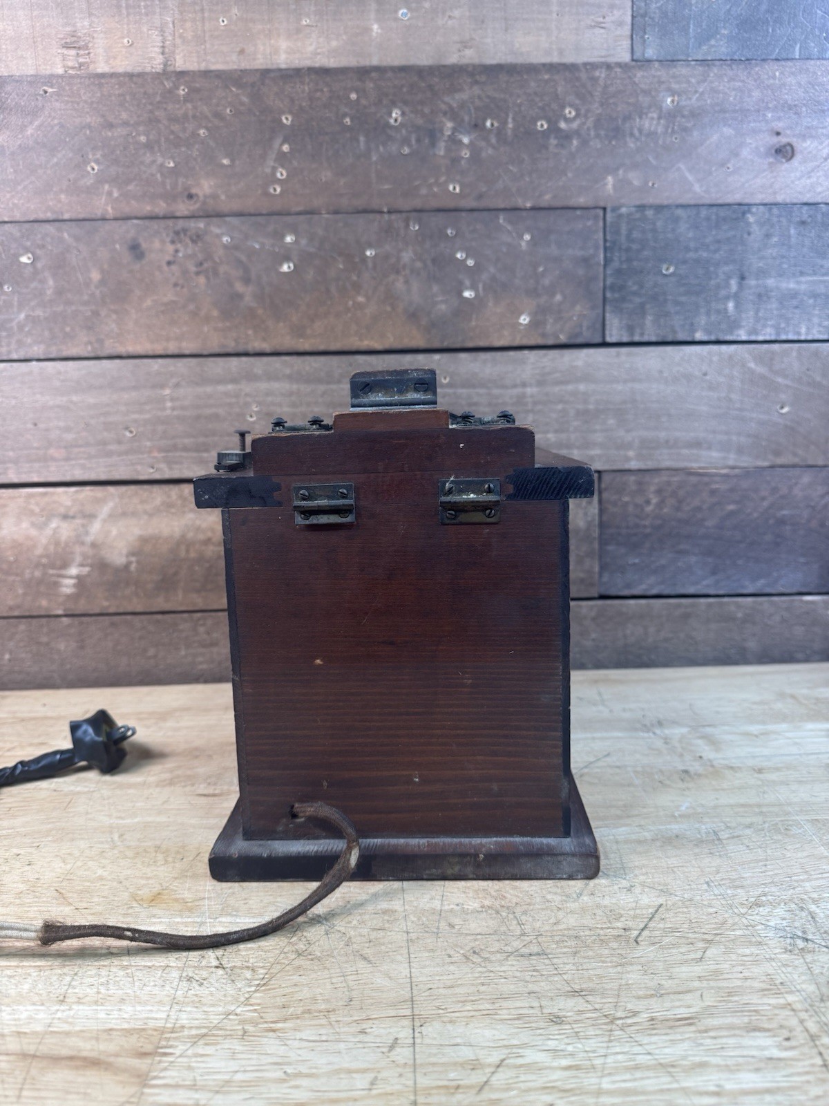 Antique Wooden Photo Light Box Film Developer