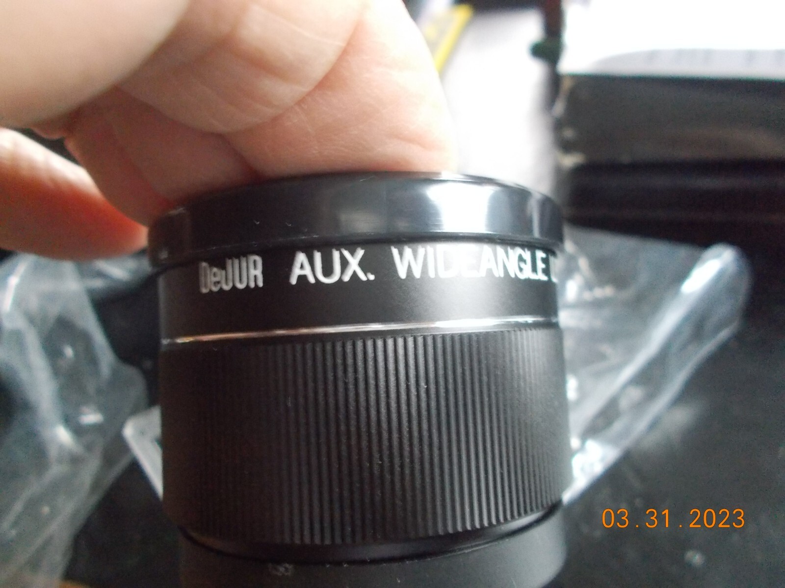 Unused DeJur Aux Lens Set for Canon AF35M: Telephoto and Wideangle, in Case