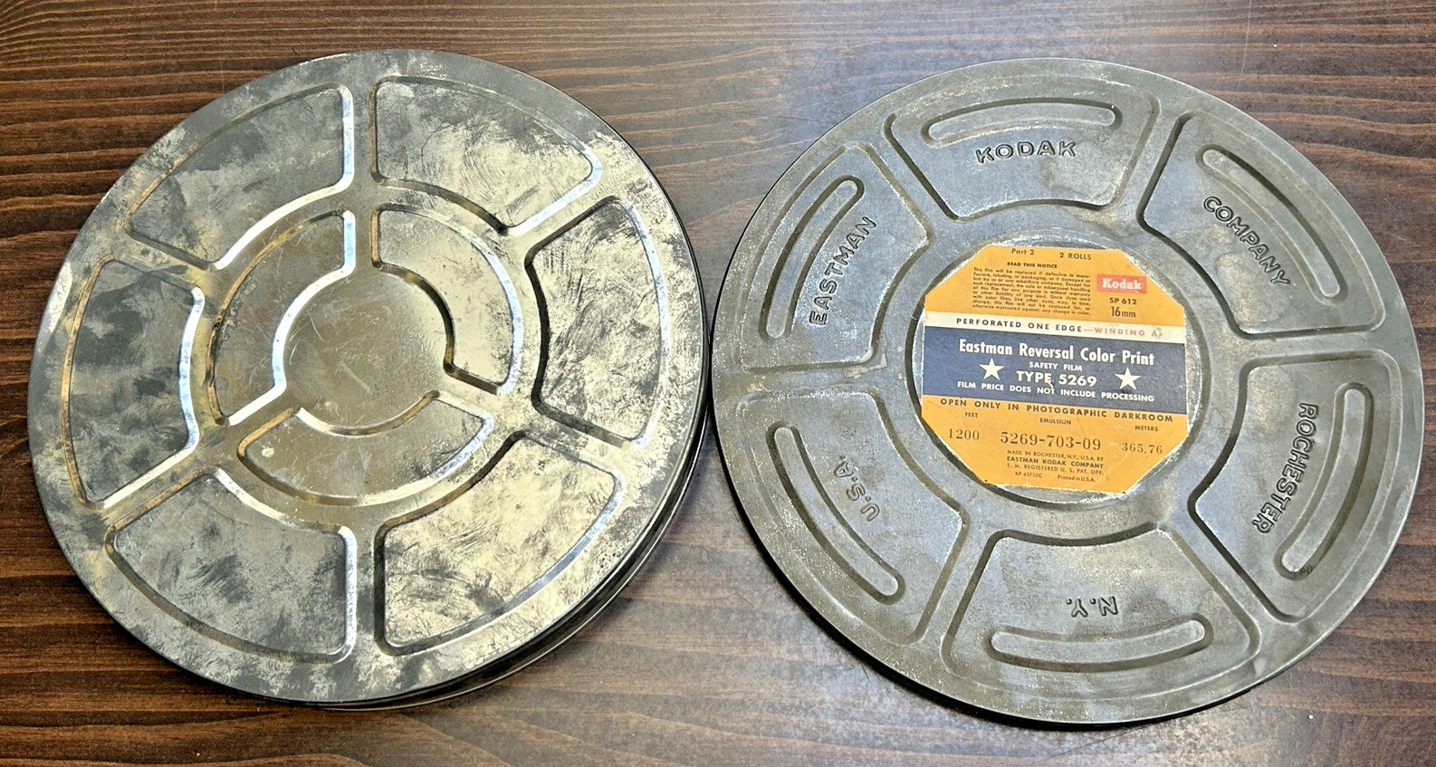 Eastman Kodak SP 612 16mm Film Empty Canister Vintage Type 5269