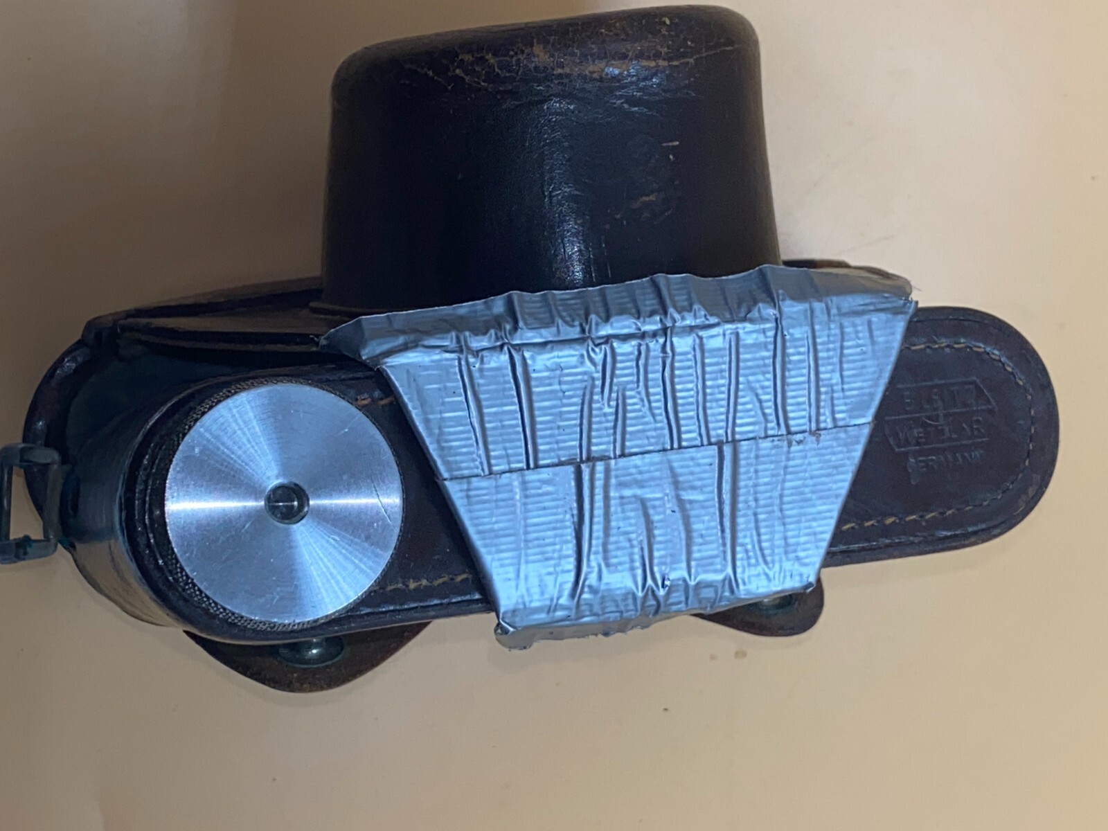 Leitz Wetzlar Leica Leather Camera Case with Window on Back Vintage – No Camera