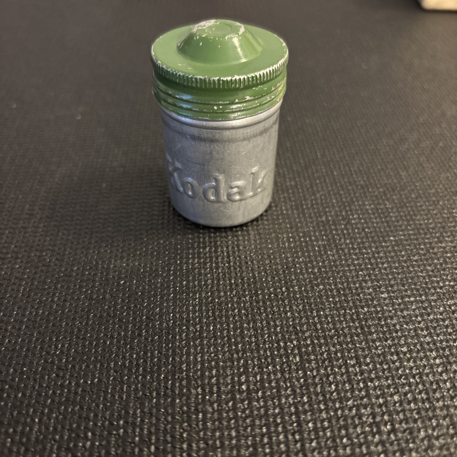 Vintage Kodak Film Canister Aluminum With Green Cap