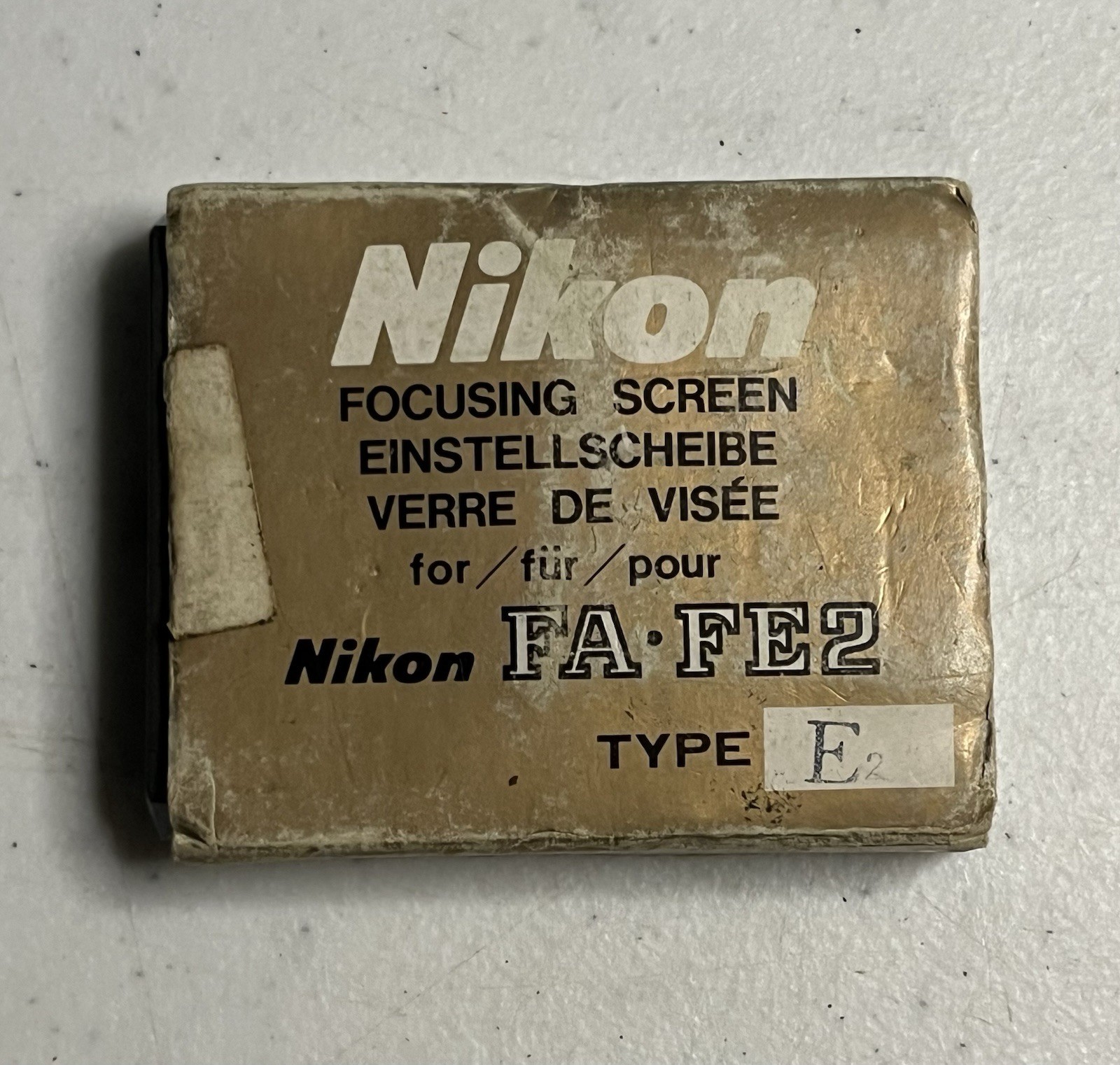 Nikon Type E2 Focusing Screen for FA FE2 FM2 w/ Case Box Instructions Vintage