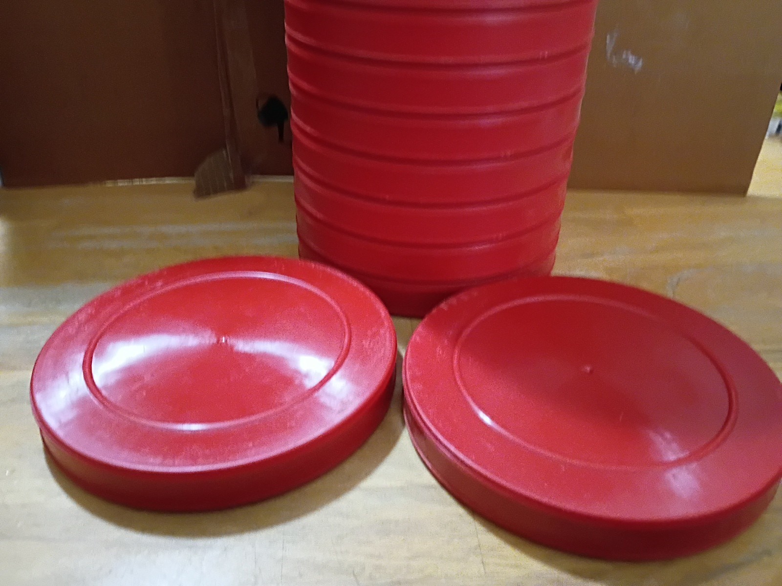 Red Film Canisters Plastic with Metal Reel (whole lot one price)