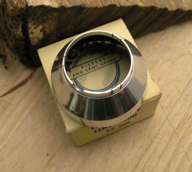 A32 32mm push fit slip on shade lens hood ,alloy 1950’s