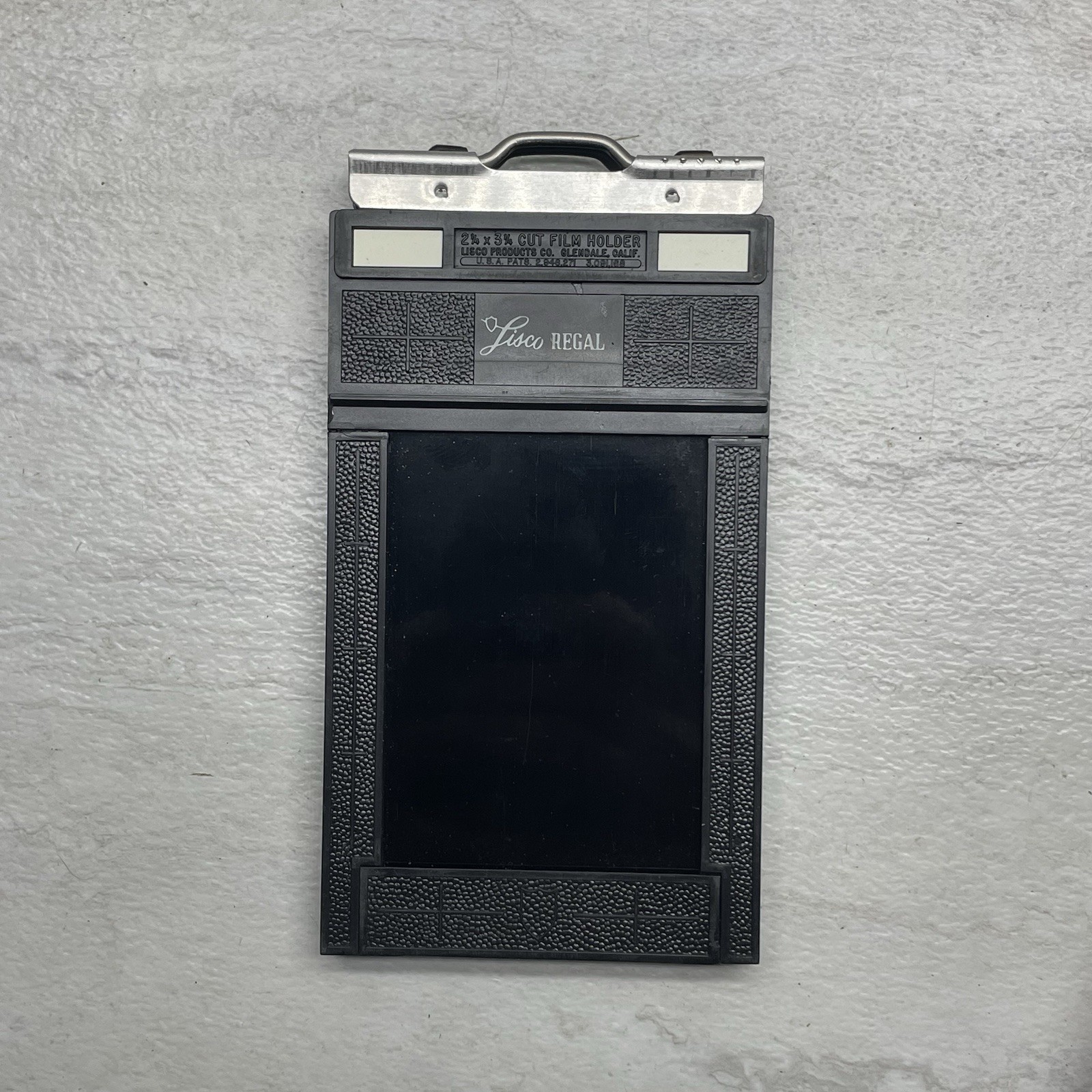 Wood Camera Spring Back Ground Glass & 2 1/4 x 3 1/4 Lisco Film Holder – Vintage