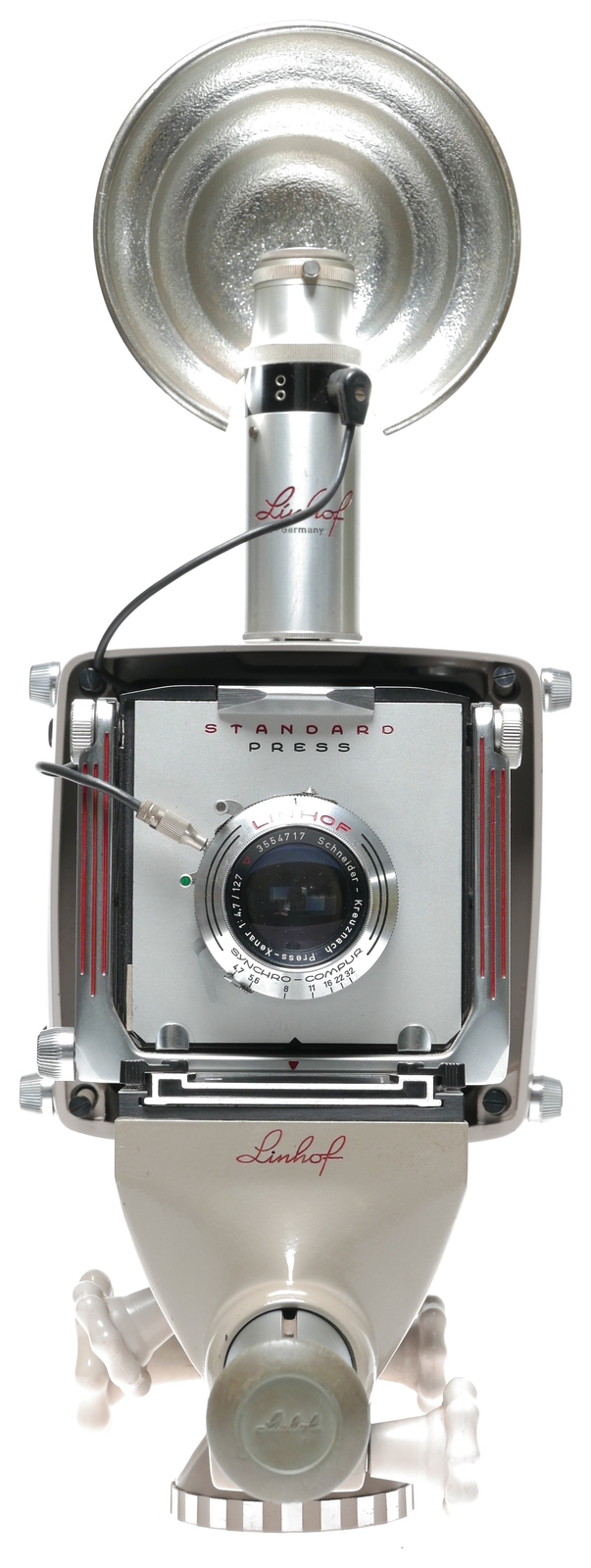 Linhof monorail 4×5 view camera Kardan 4.7/127mm Xenar Press