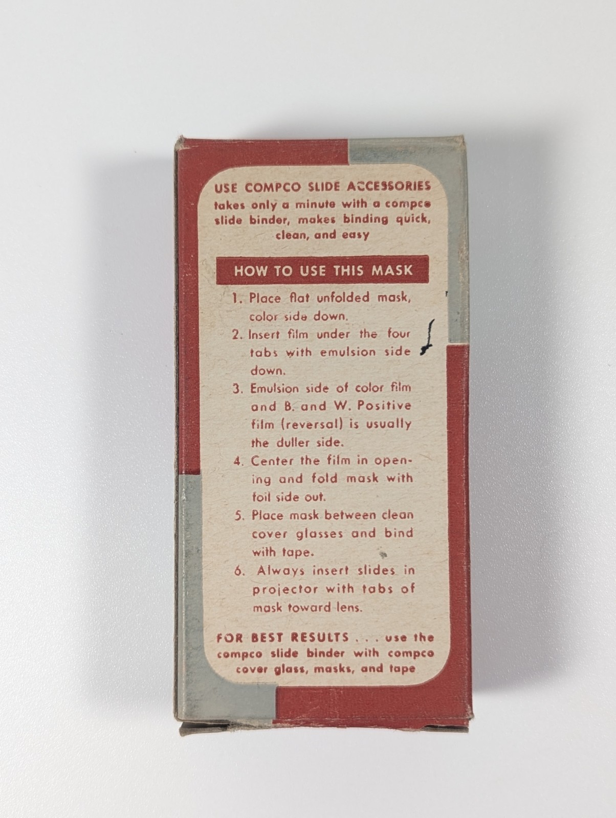 Vintage Compco No. 361 Slide Mask for 35mm Film , Box of 100