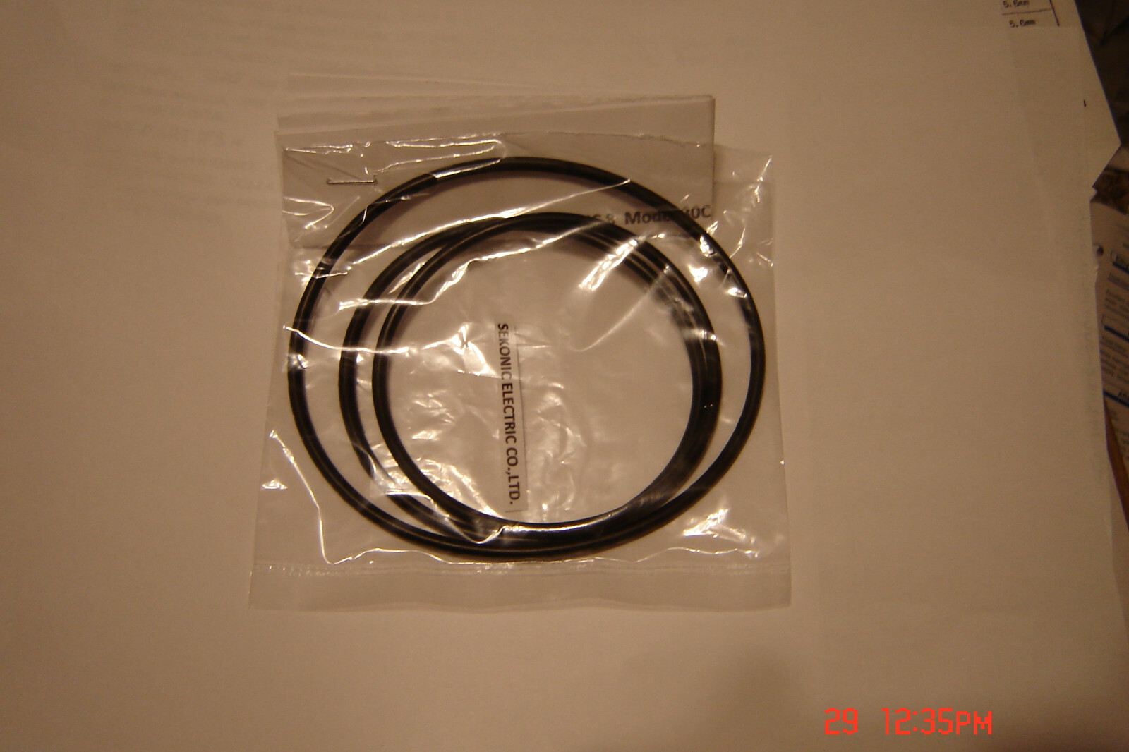 SEKONIC 8 Model 30C Projector Belts, w install instructions, 3 Belt Set , New