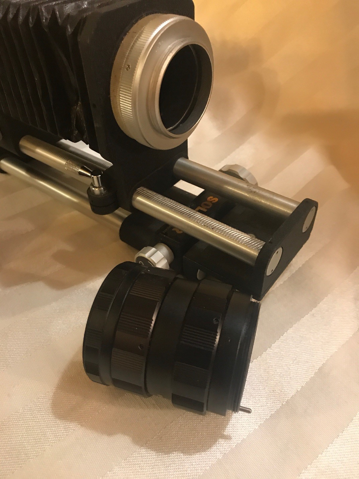 SOLIGOR T-2 FLEXOMATIC INTERCHANGEABLE BELLOWS EXTENSION UNIT W/ MULTIPLE LENS