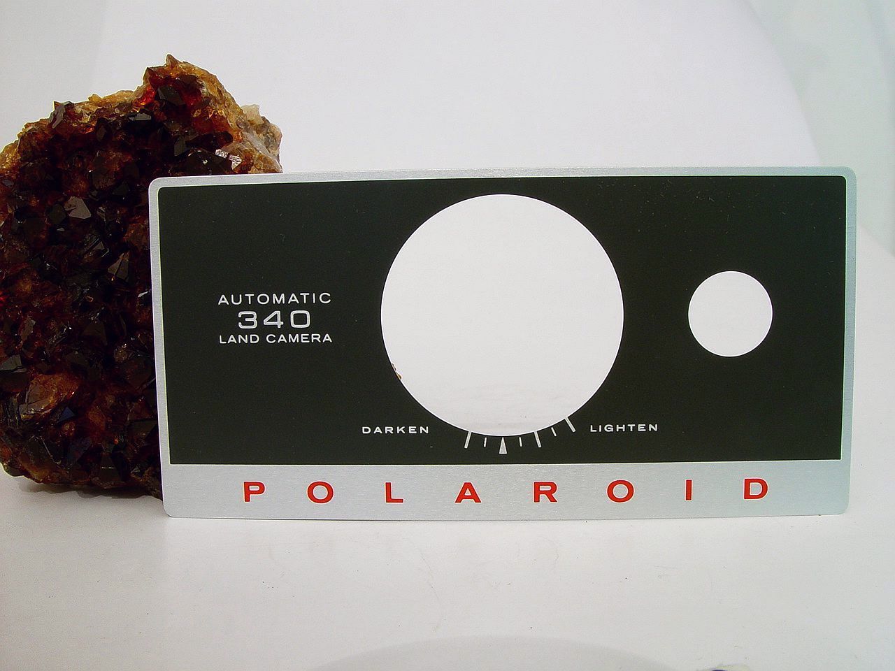 Polaroid 340 Land Instant Camera, Name Plate, Genuine & Brand New