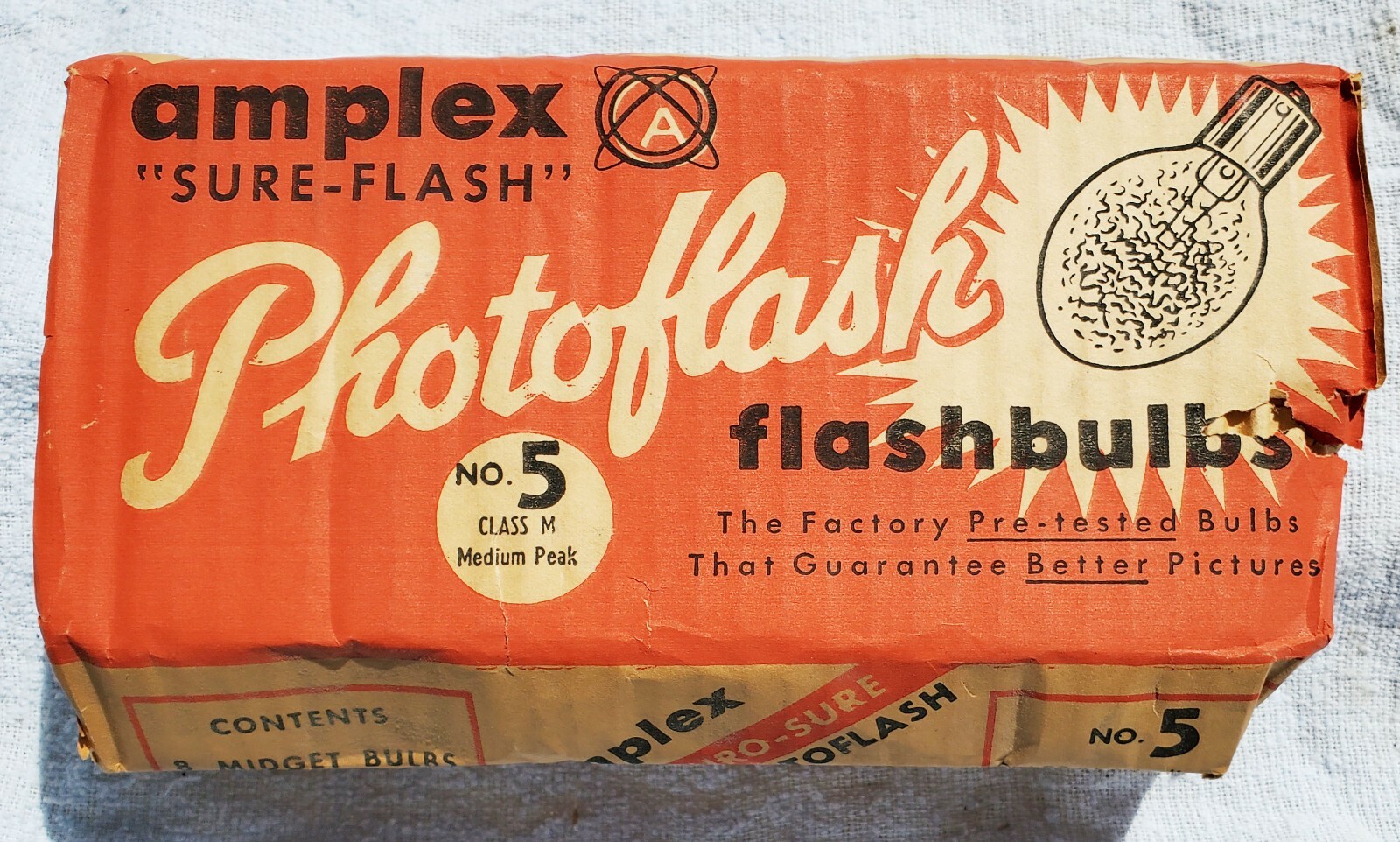 **Amplex Photoflash Flash bulbs No. 5 Class M Medium Peak**