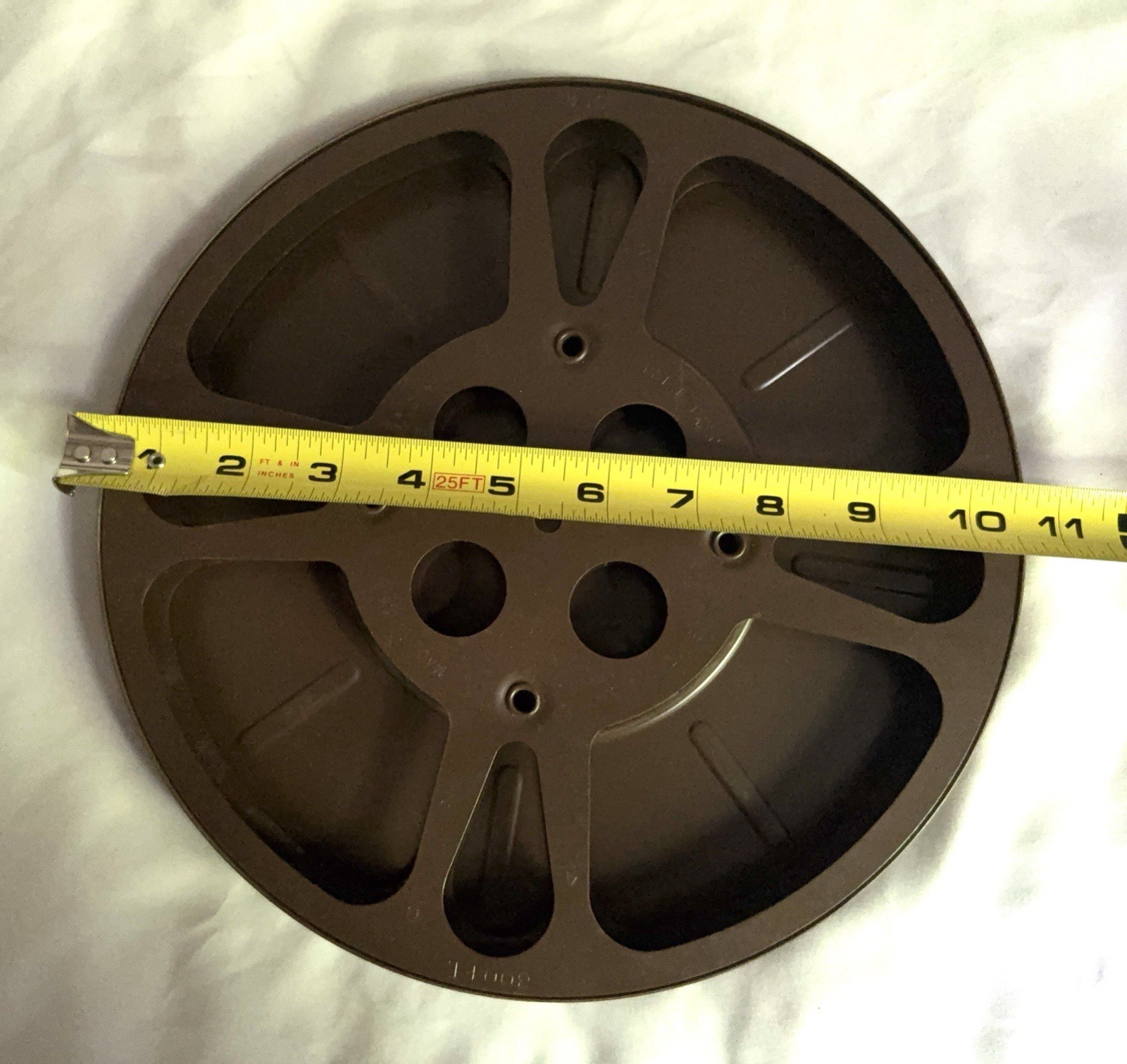 Goldberg Bros 800’ Metal 16mm Movie Reel with Matching Can Vintage