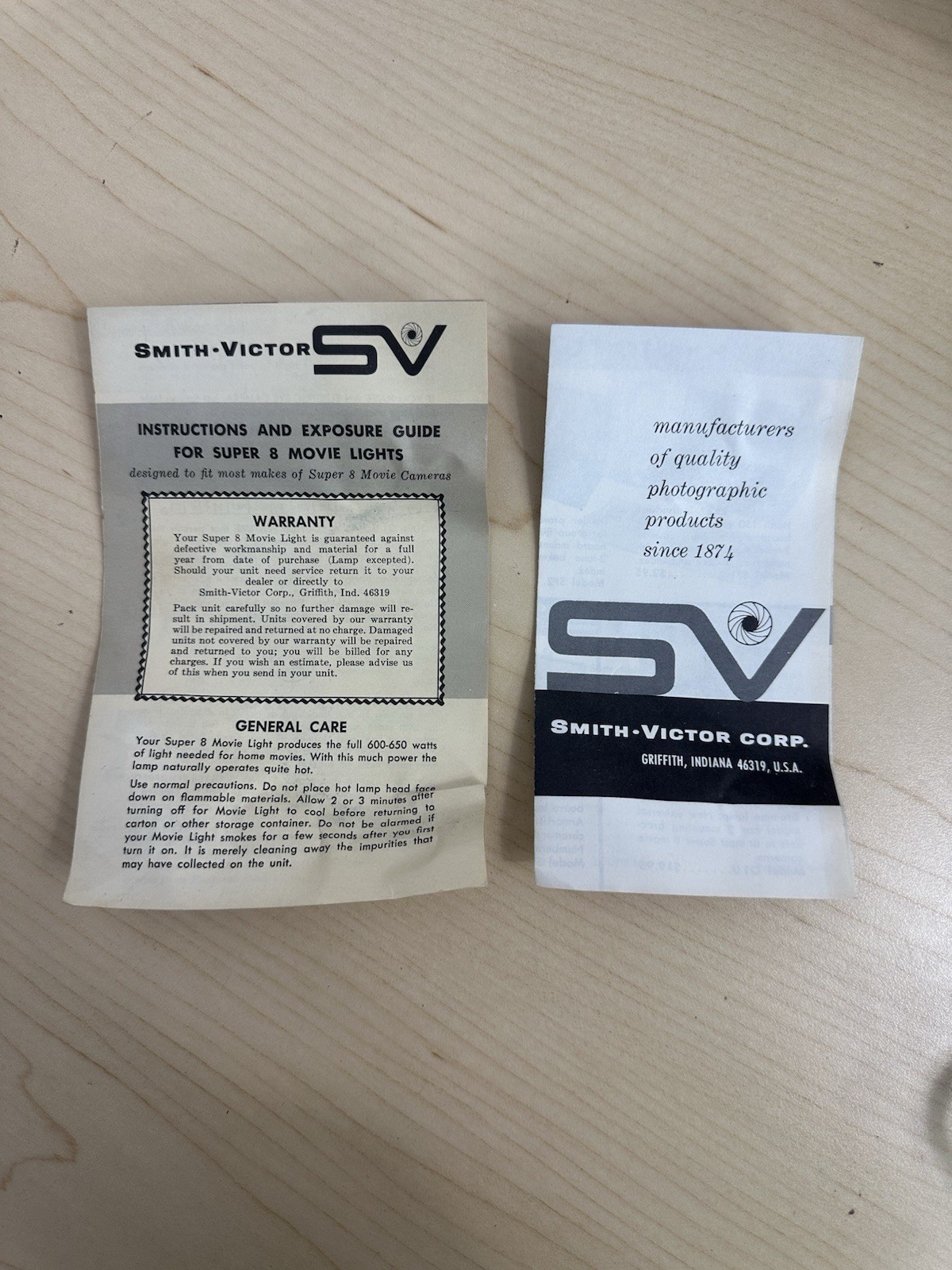 VTG Smith-Victor Model L5 Flood Light Movie Light Tested Works