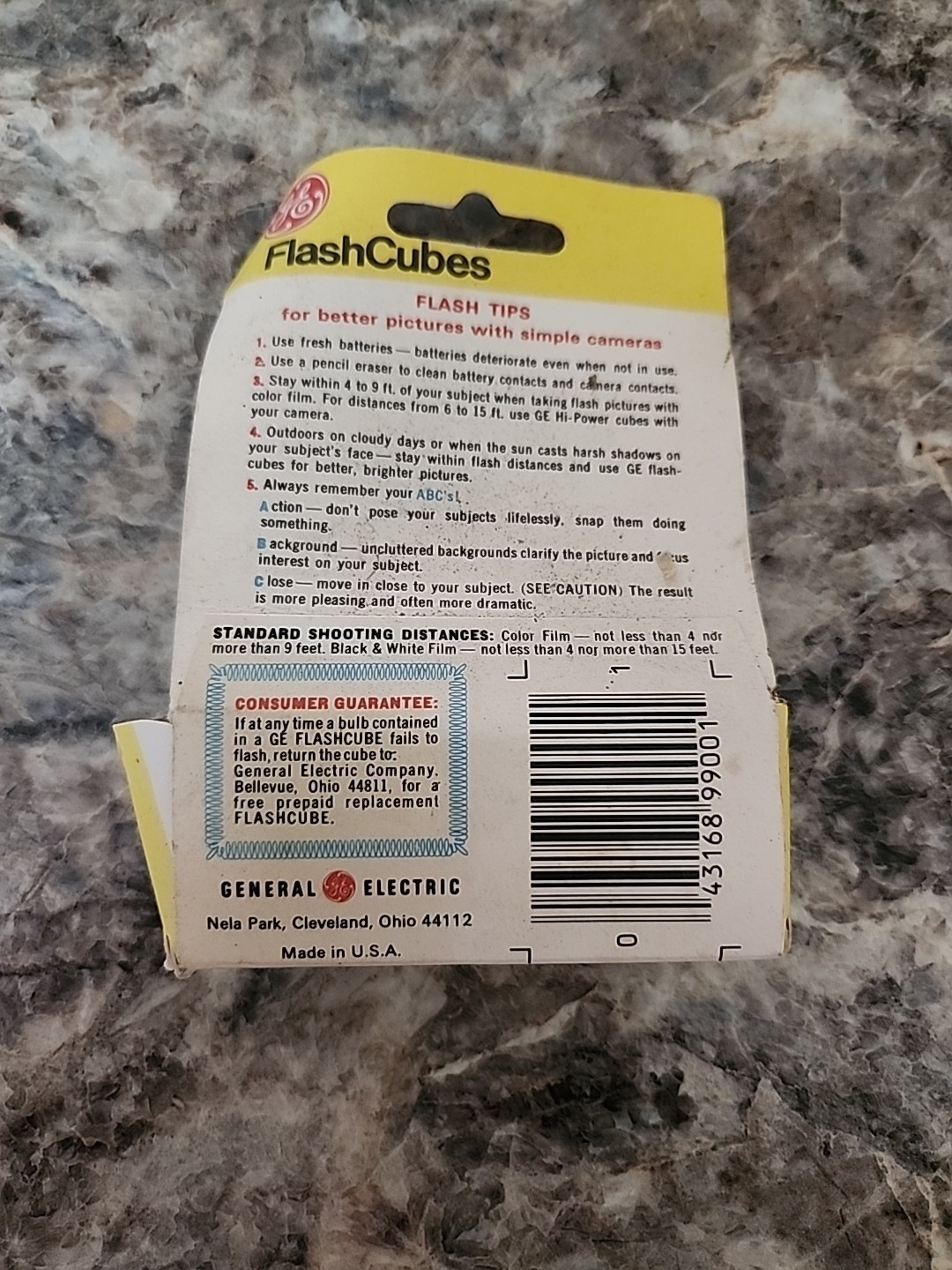 General Electric 3 GE Flashcubes NEW Camera Photo VTG 12 Flashes!