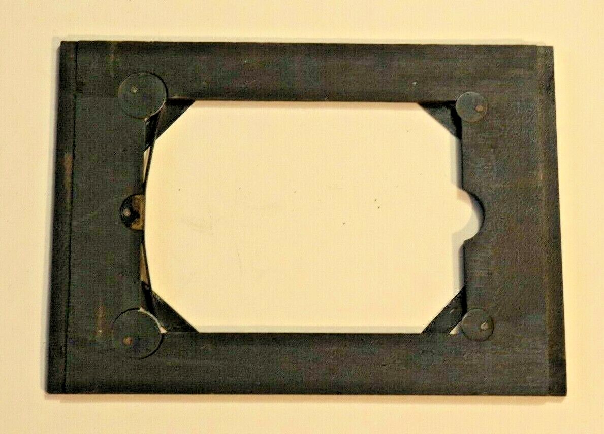 Antique 5 X 7″ to 3 1/4 X 4 1/4″ Glass Plate Insert Adapter – RARE!