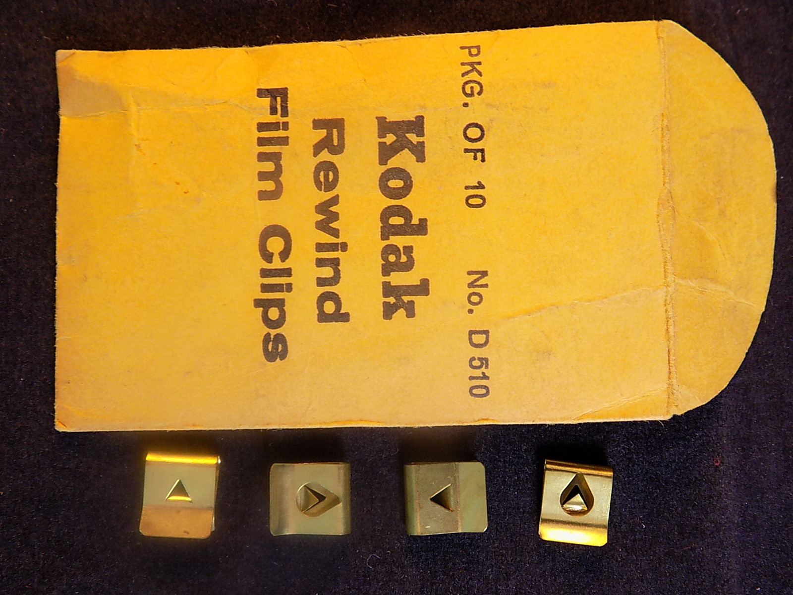 KODAK REWIND FILM CLIPS No. D 510 Part No. 166121 Set of 4 in small envelope