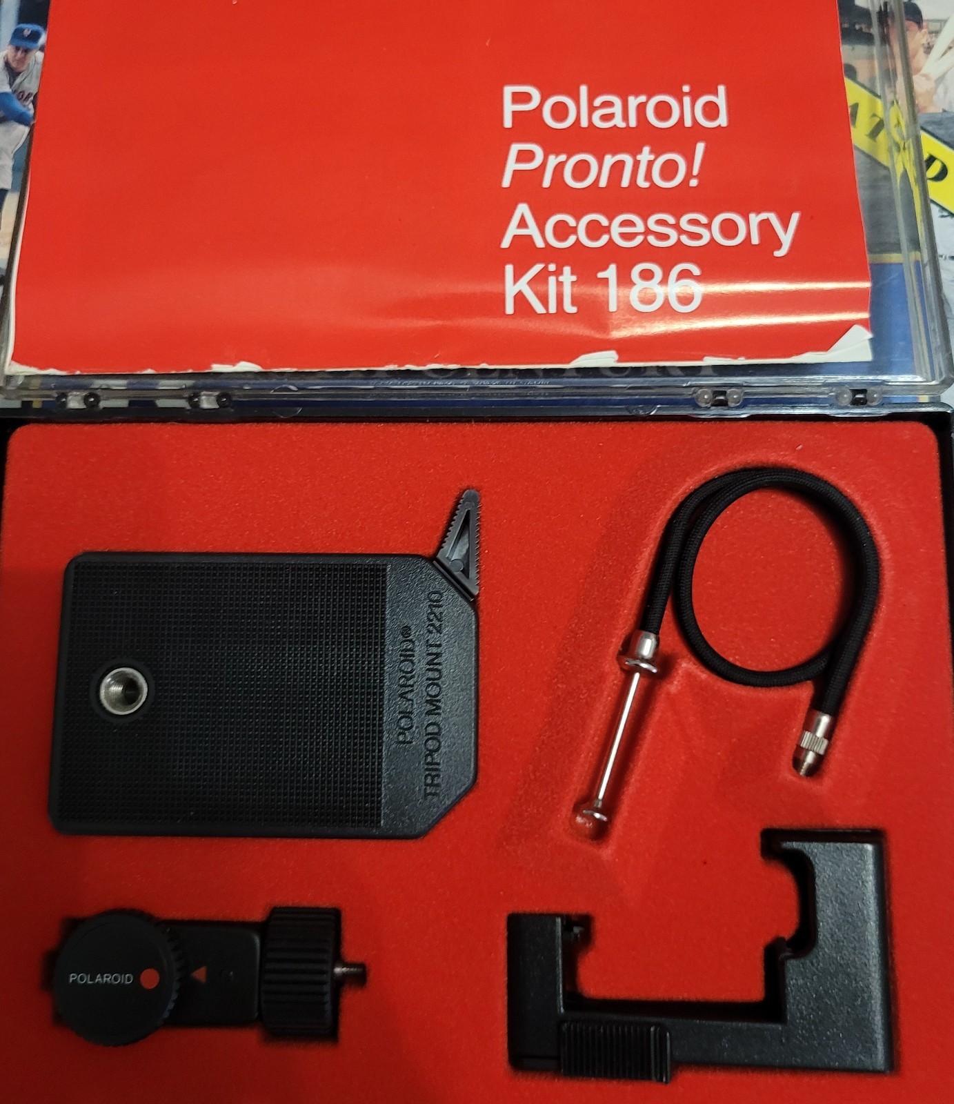 Polaroid Pronto Accessory Kit 186 Timer Cable Release Holder Tripod Mount vtg