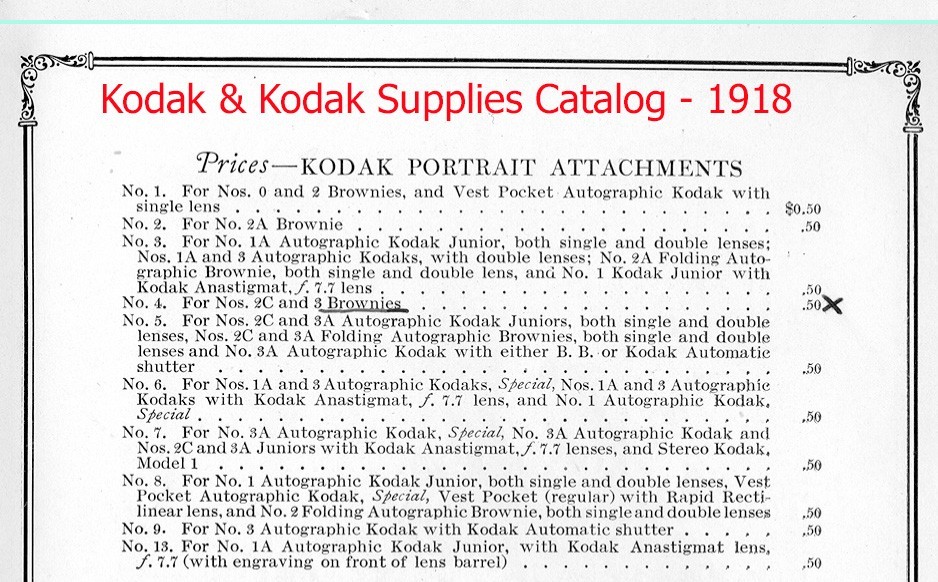 C13305~ Eastman Kodak No. 7A Portrait Diffusion Attachment For Soft Focus