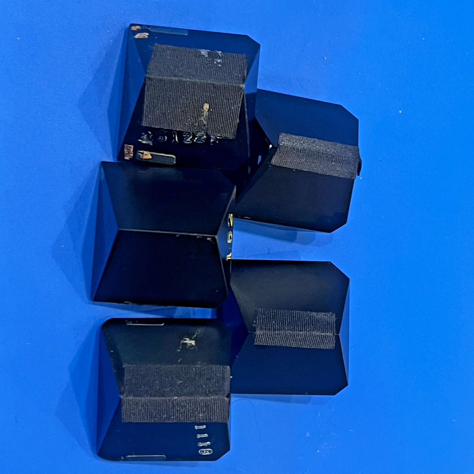 Lot of 5 Vintage Optical Glass Pentaprisms Salvaged Camera Parts Art Science