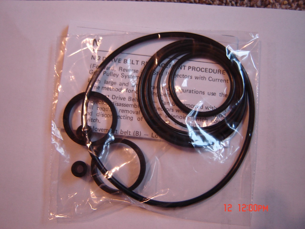 EMDEKO 7000 Projector Belts,6 Belts,4 Tires Set. & Instructions