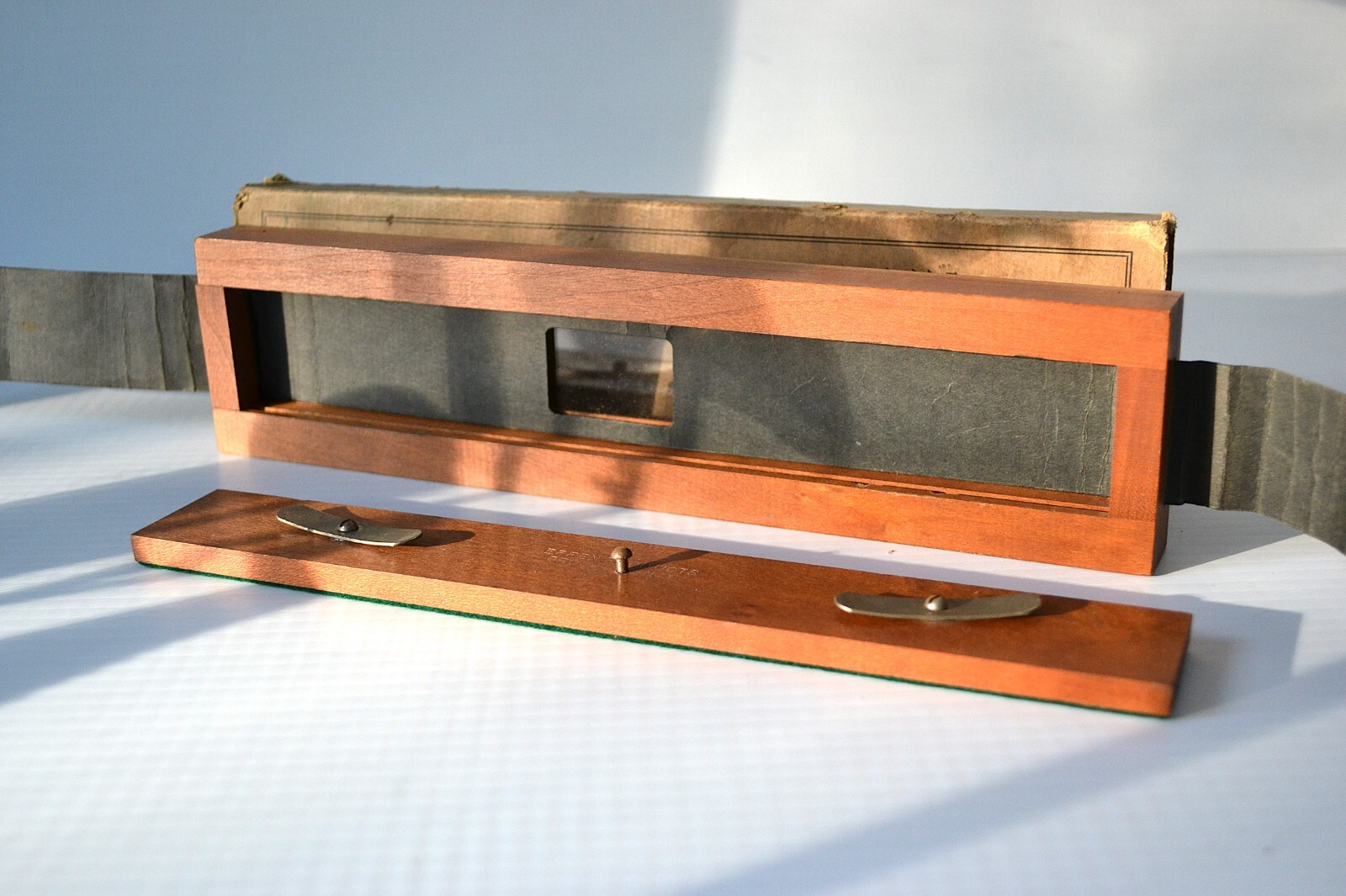 Early Rare 35mm Printing Frame for 6 exposures Plus Original Box and Mask