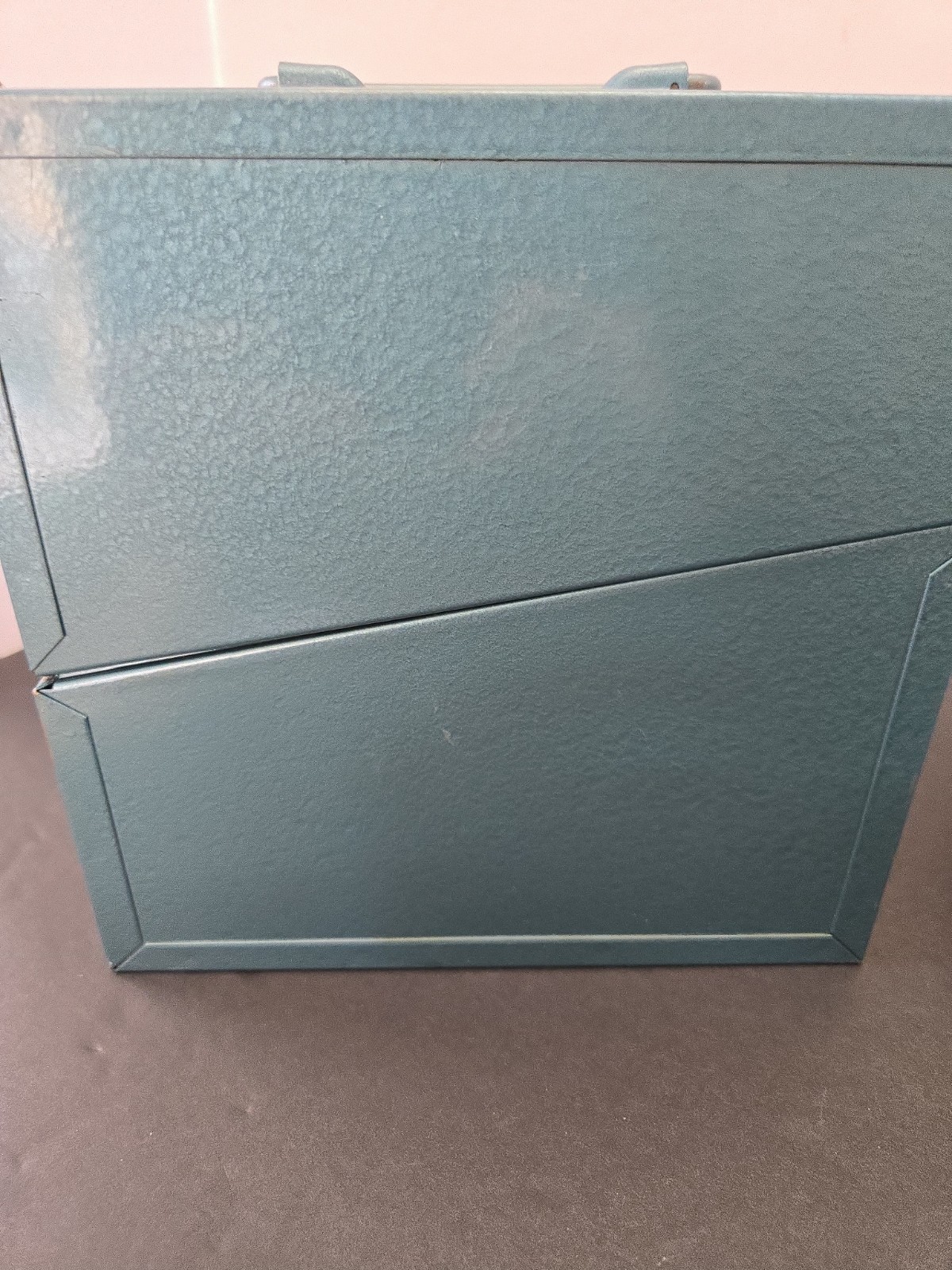 Vintage Adams Metal Film Can Storage Case,6 Box Containers