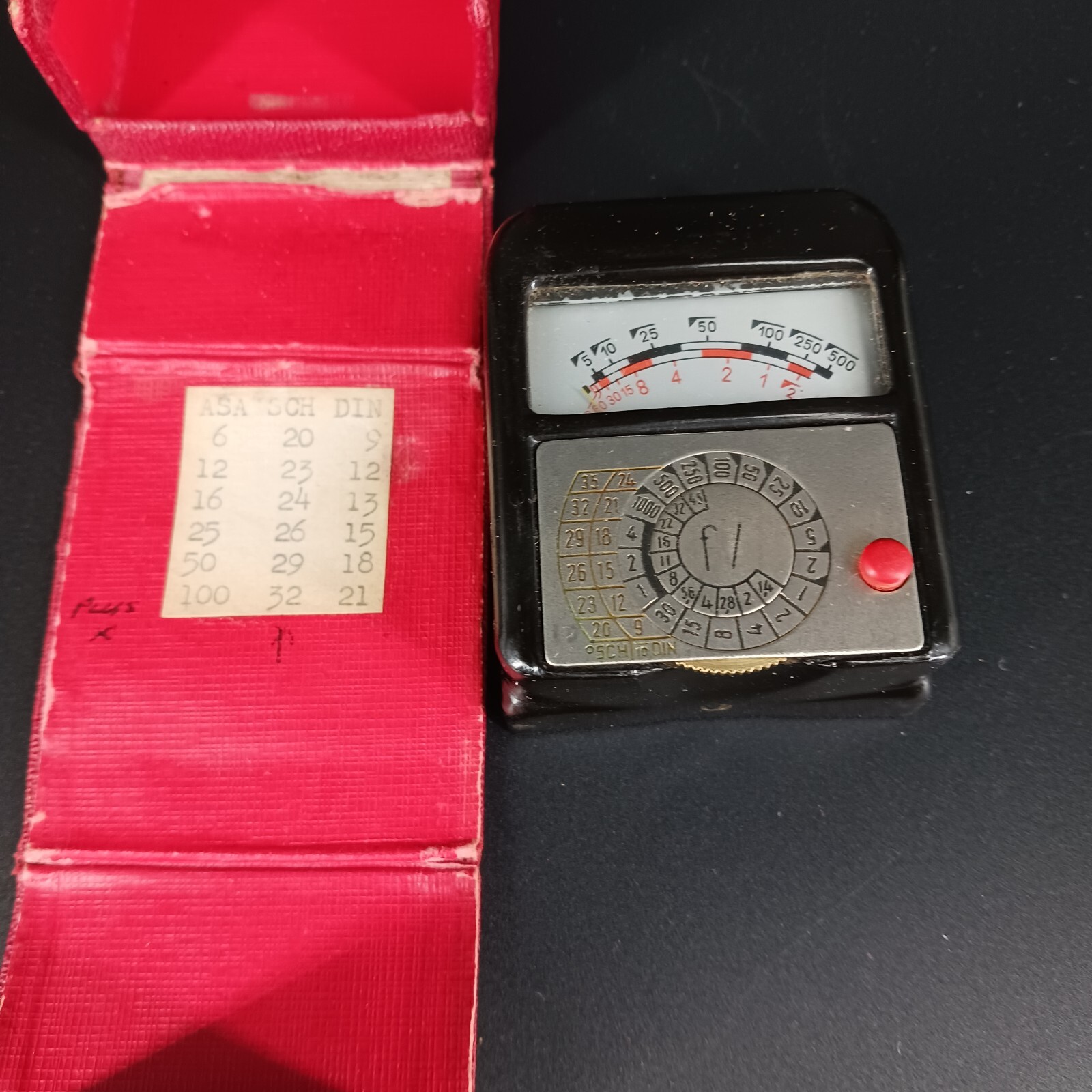 Vintage Gossen Sixtus Light Meter with Case 1950s