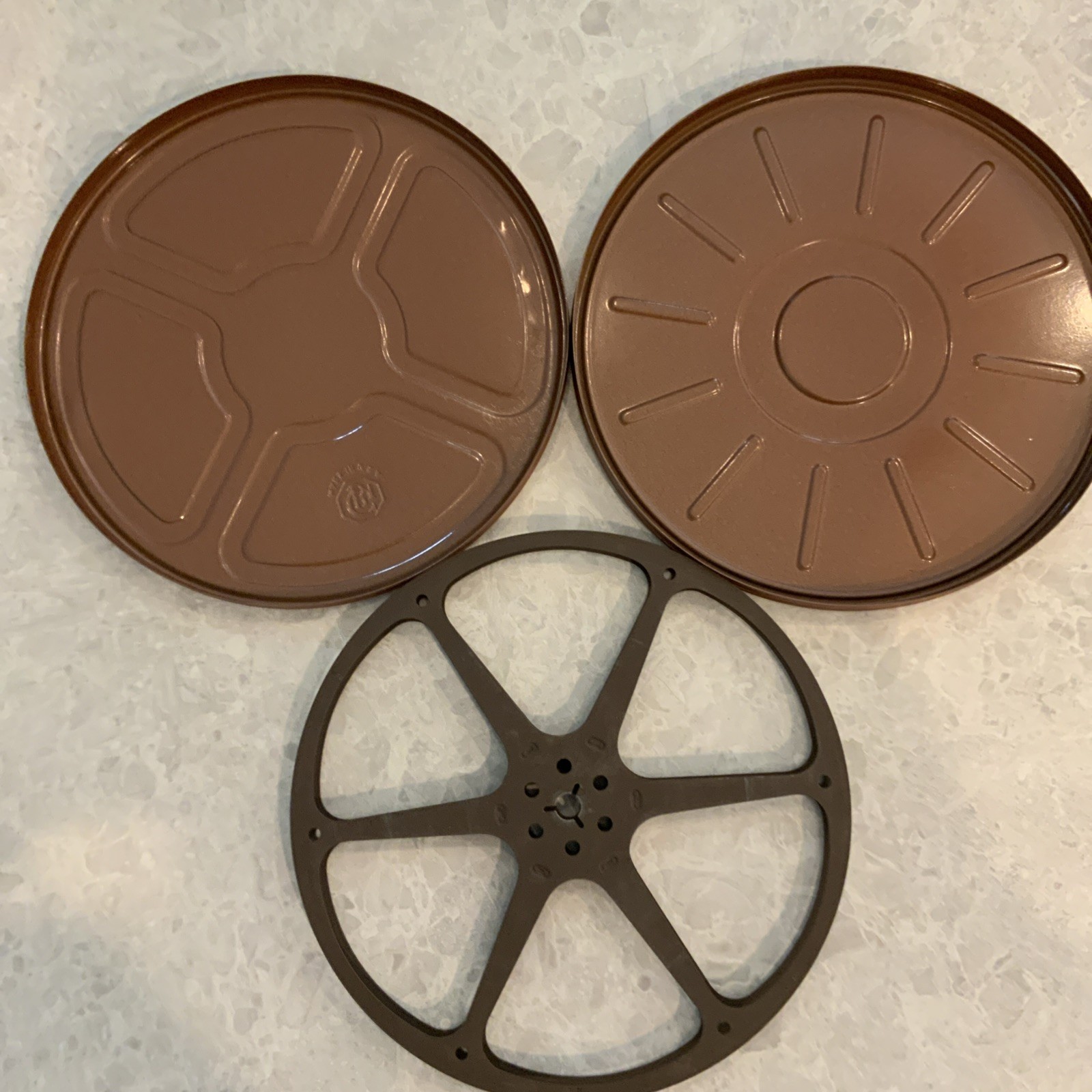 Vintage Goldberg Brothers 8mm Metal 7 “Reel With Metal Carry Case