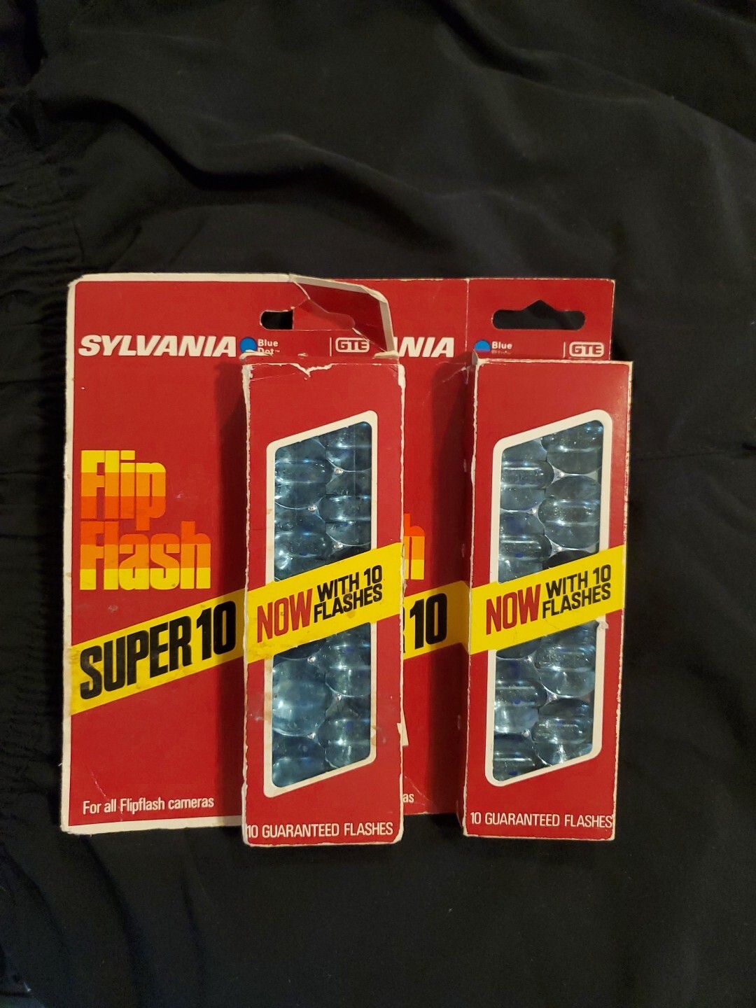 Lot of 2 Sylvania Flip Flash Super 10 (10 Flashes per Box) GTE Blue Dot