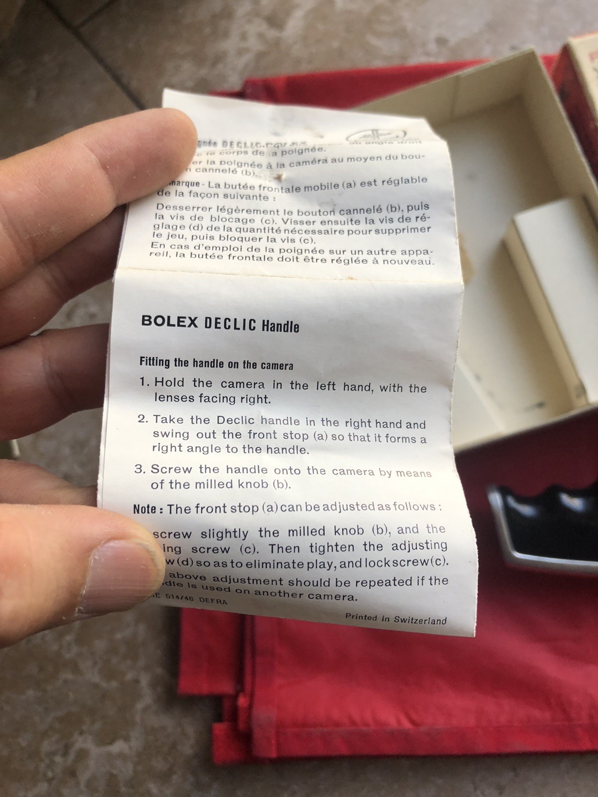 Bolex hand grip Delic For Bolex 8mm Cameras Bolex D8L And More