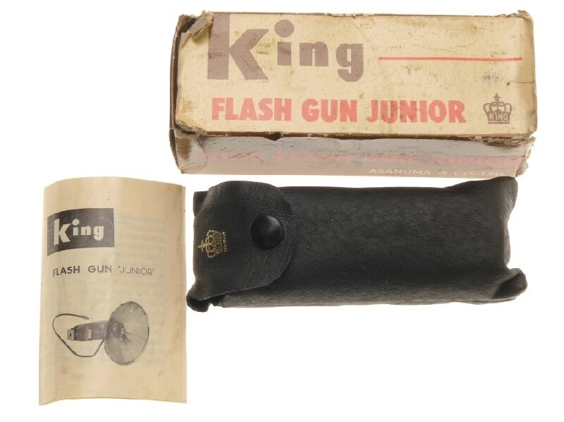 Asanuma king flash gun junior box instructions soft pouch vintage rare