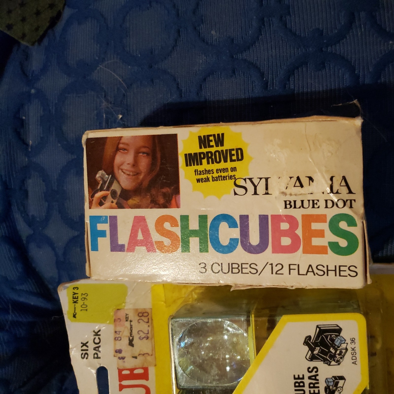 Vintage Camera FLASH CUBES GE Set of (2) 6-pack SEALED K-Mart plus 1 Sylvania
