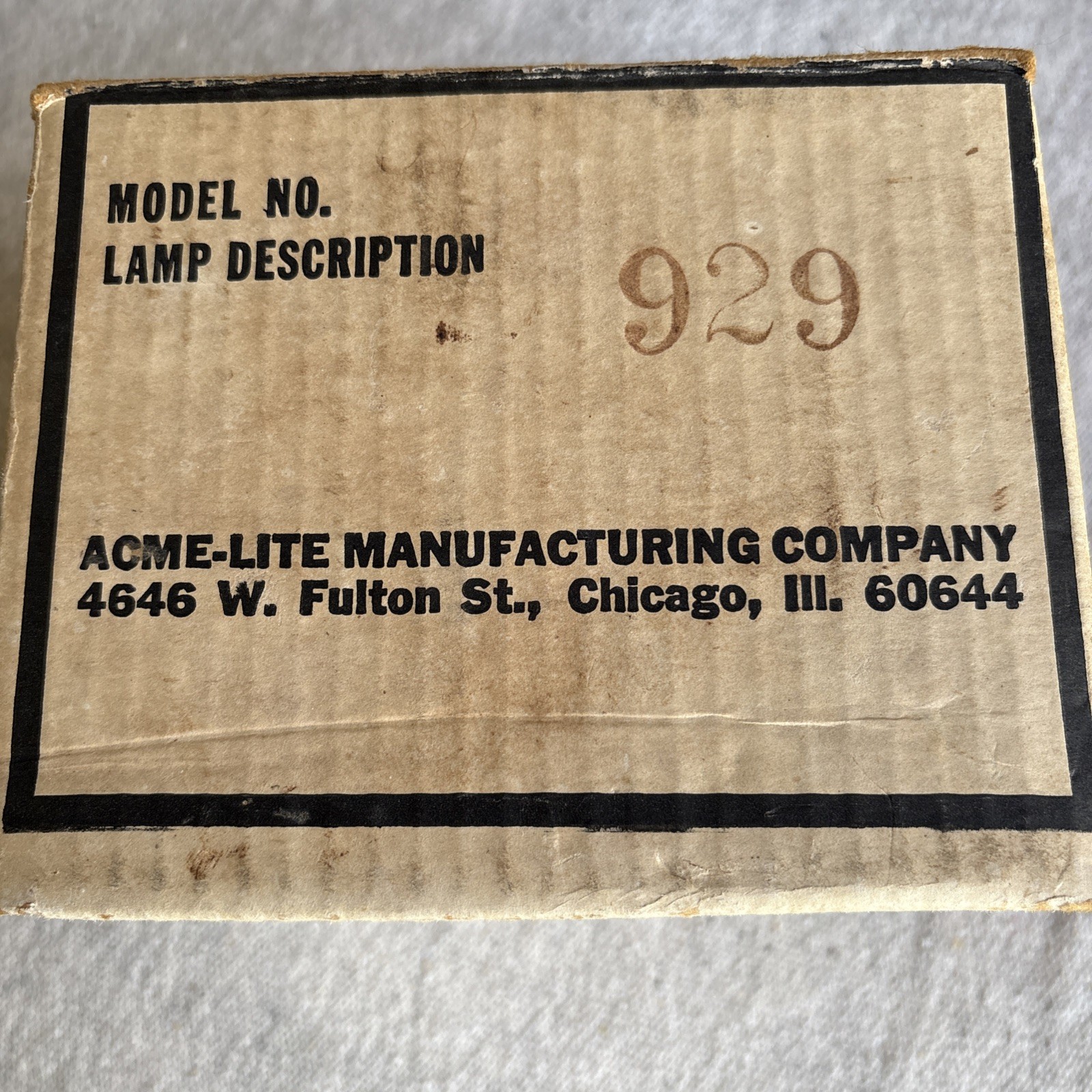 Topmount Cameralite 929 Acme Lite Movie Camera Light for Super 8 Cameras Vtg