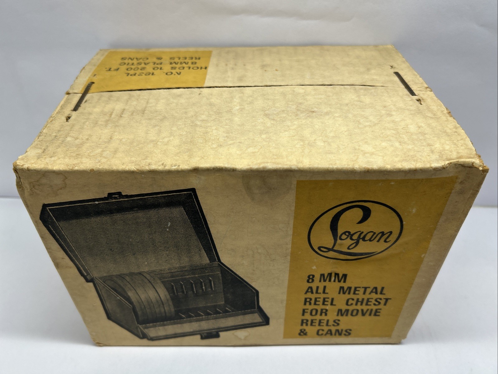 New NOS Vintage Logan 183PL All Metal Reel Chest For Movie Reels & Cans