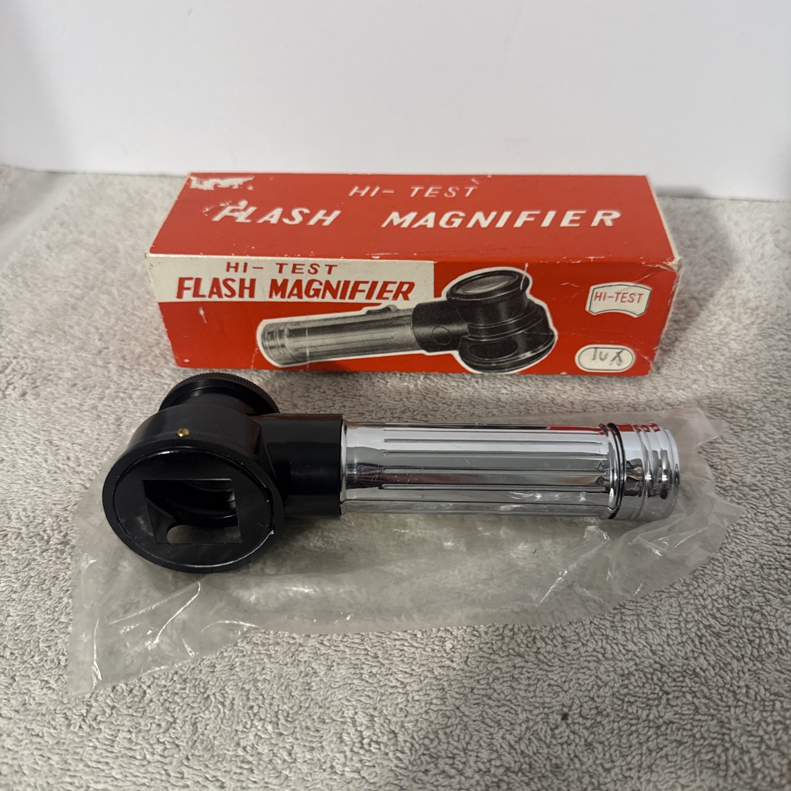 Vintage Hi-Test Flash Magnifier Loupe Viewer w/ Box Camera Photo Tool