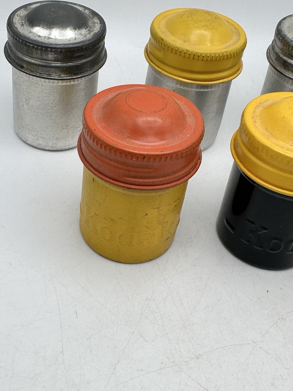 Vintage 35mm Film Canisters 3 Kodak 4 Unbranded All Seals Are Good