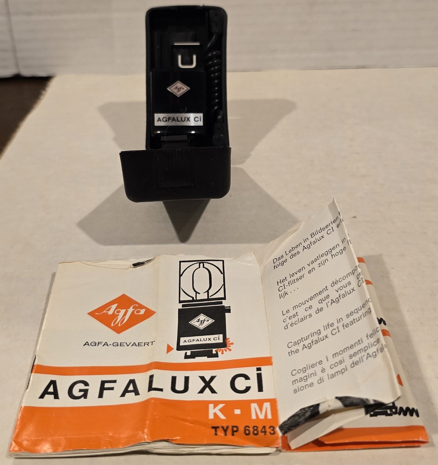 Vintage Agfa Agfalux Ci K-M 6843 Original Box & Instructions No Bulbs