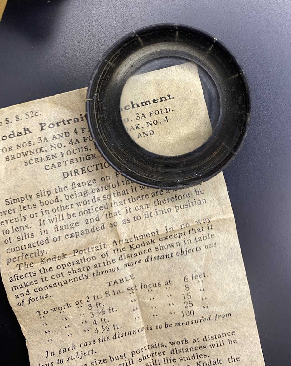 Kodak Portrait Attachment Lens for No. 3A, 4 F.P.K., Fold Brownie, Fold Kodak
