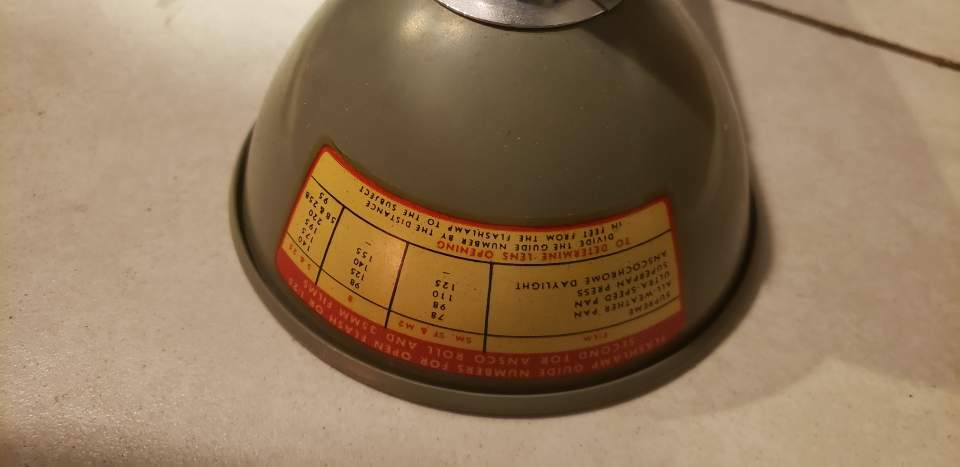 Ansco Black Universal Flash Unit for Vintage Film Camera with Manual & Bracket
