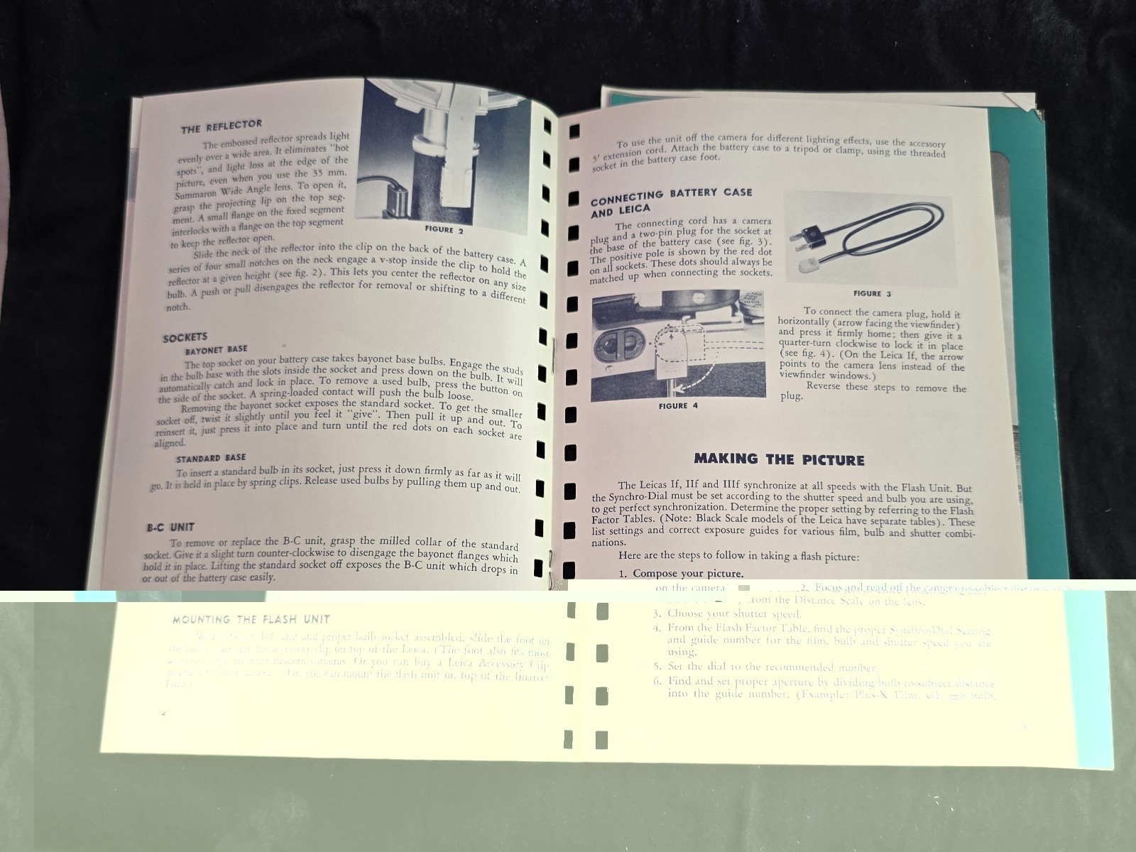 Leitz Wetzlar Synchronblitzer Flash w/ Cable & Original 1954 Manual