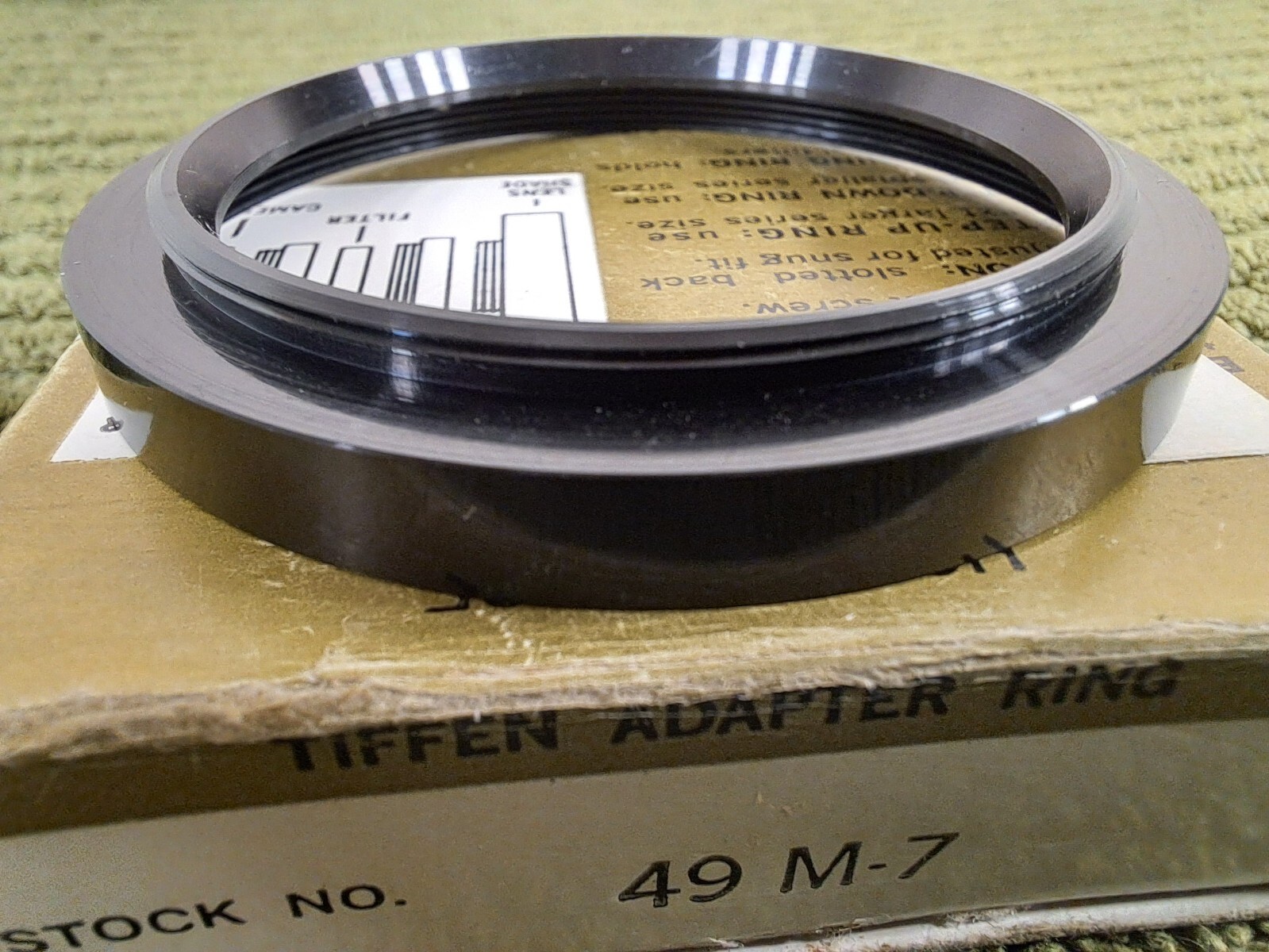 Vintage Filter Adapter Ring 49mm to Series VII 7 (50.8mm) & Retaining Ring Japan