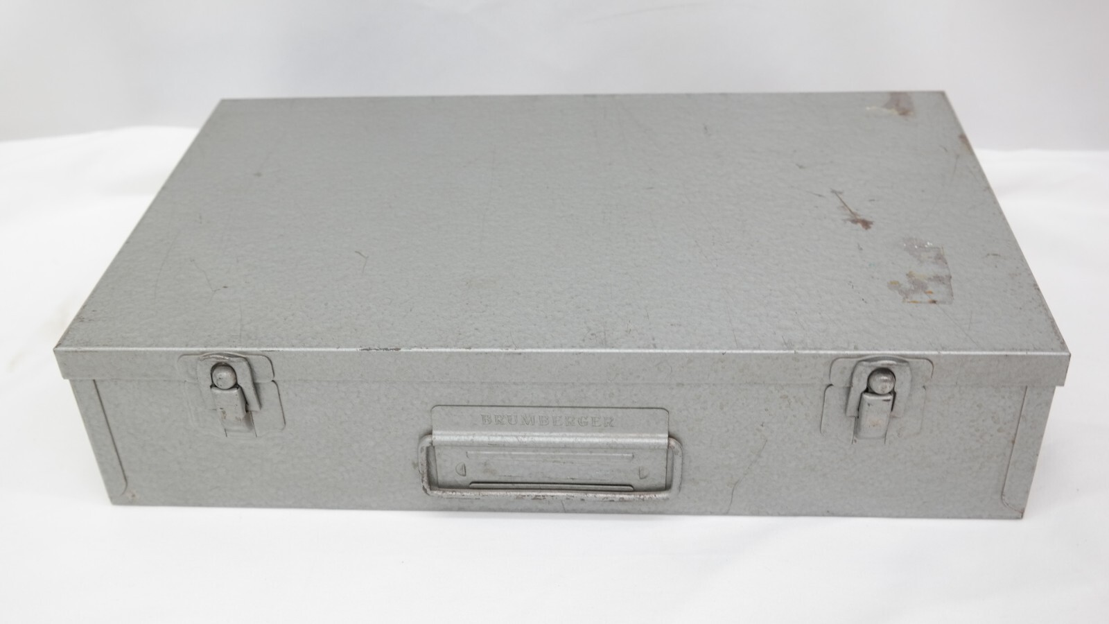 Vintage Brumberger Metal 35mm Photo Slides Storage Case 13″ x 7.5″ TF