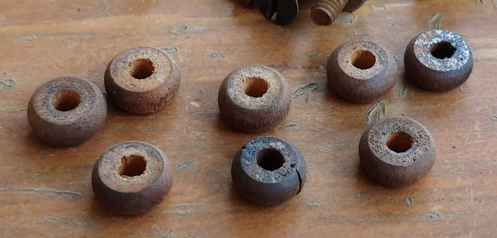 Lot of VARIED 1920 DEVRY Type E Projector SCREWS, BOLTS, Wood SPACERS & Brackets