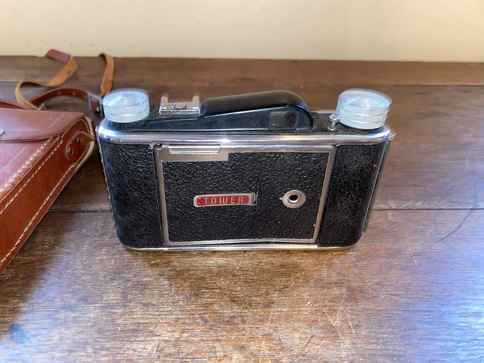 Vintage Tower Folding Camera and Camera Accessories