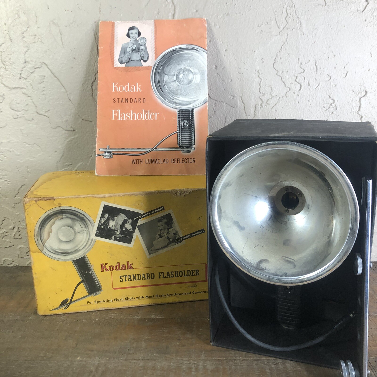 1952 Kodak Standard Flasholder in Box With Instruction Book Vintage Flash
