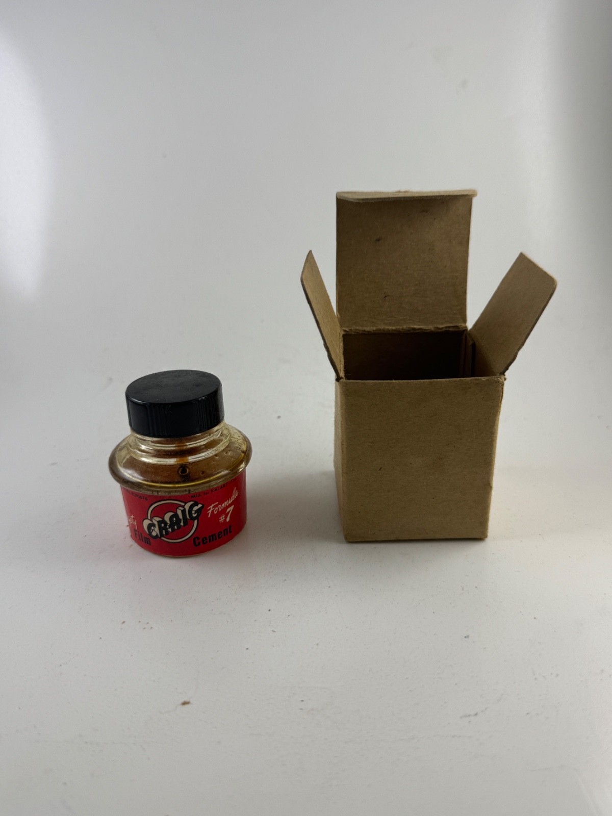 Film Editor – Bottle Craig Safety Formula #7 Film Cement Glass Jar Vintage Box