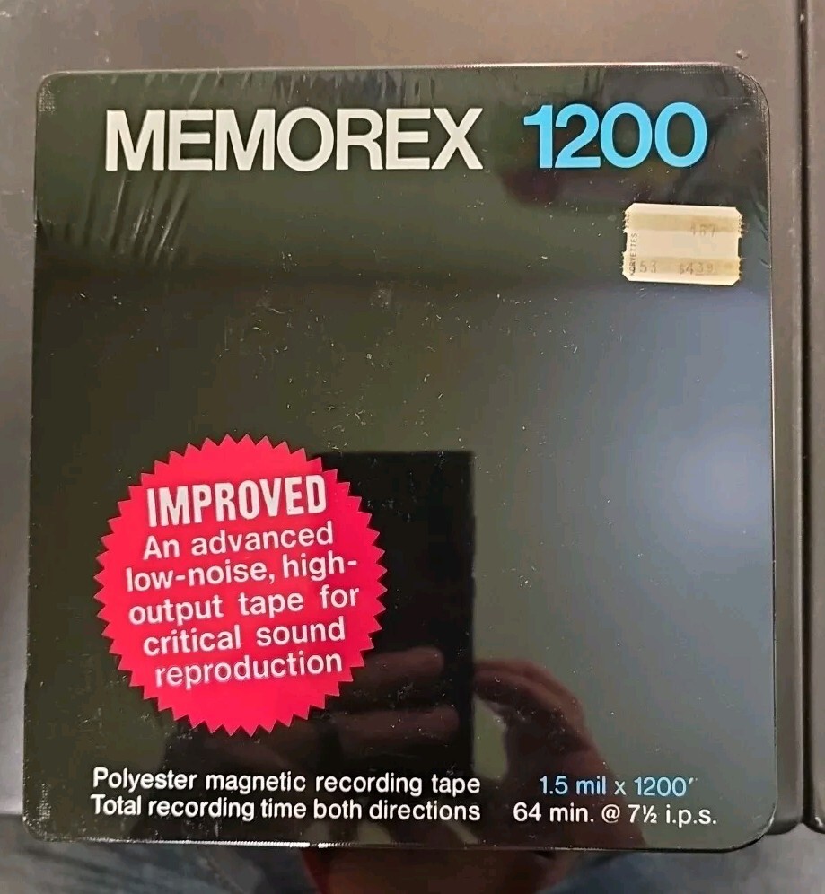 Lot Of 4 Memorex 1200 1.5 Mil X 1200′ Polyester Magnetic Recording Tape SEALED